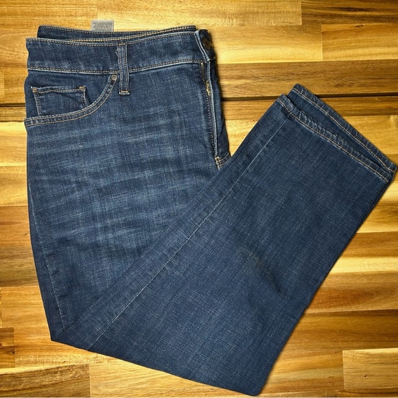 Chicos So Slimming Girlfriend Slim Leg Crop Stretch Med Blue Denim Jeans 2.5 14 - Picture 8 of 11